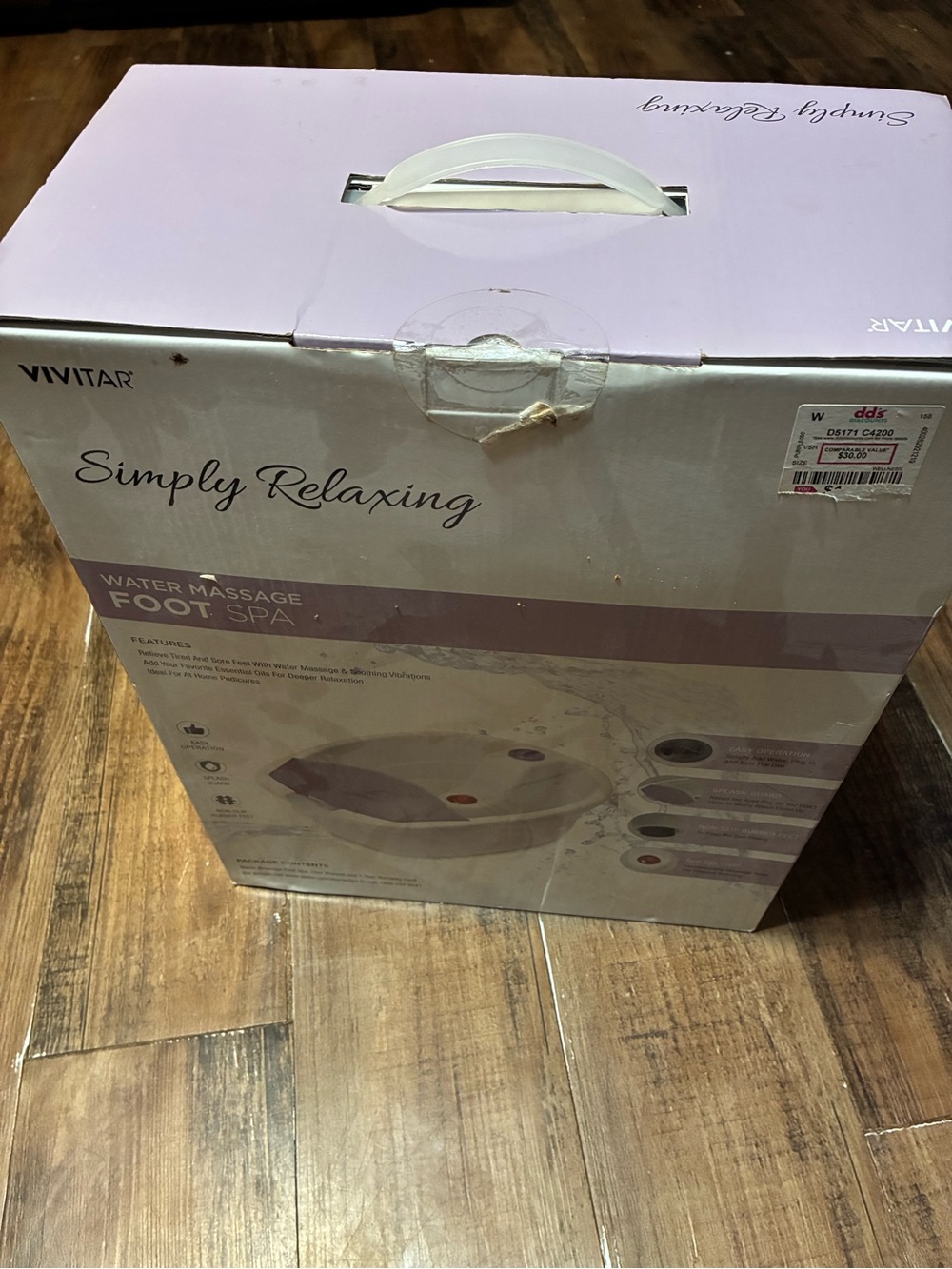 Vivitar Simply Relaxing Water Massage Foot Spa - Home Pedicure & Massager (New i